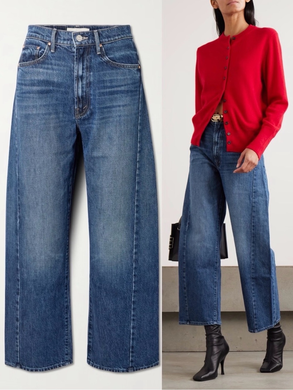 MOTHER SUPERIOR Jeans Half-Pipe Ankle Did You Bring Me Anything? Blue Size 32